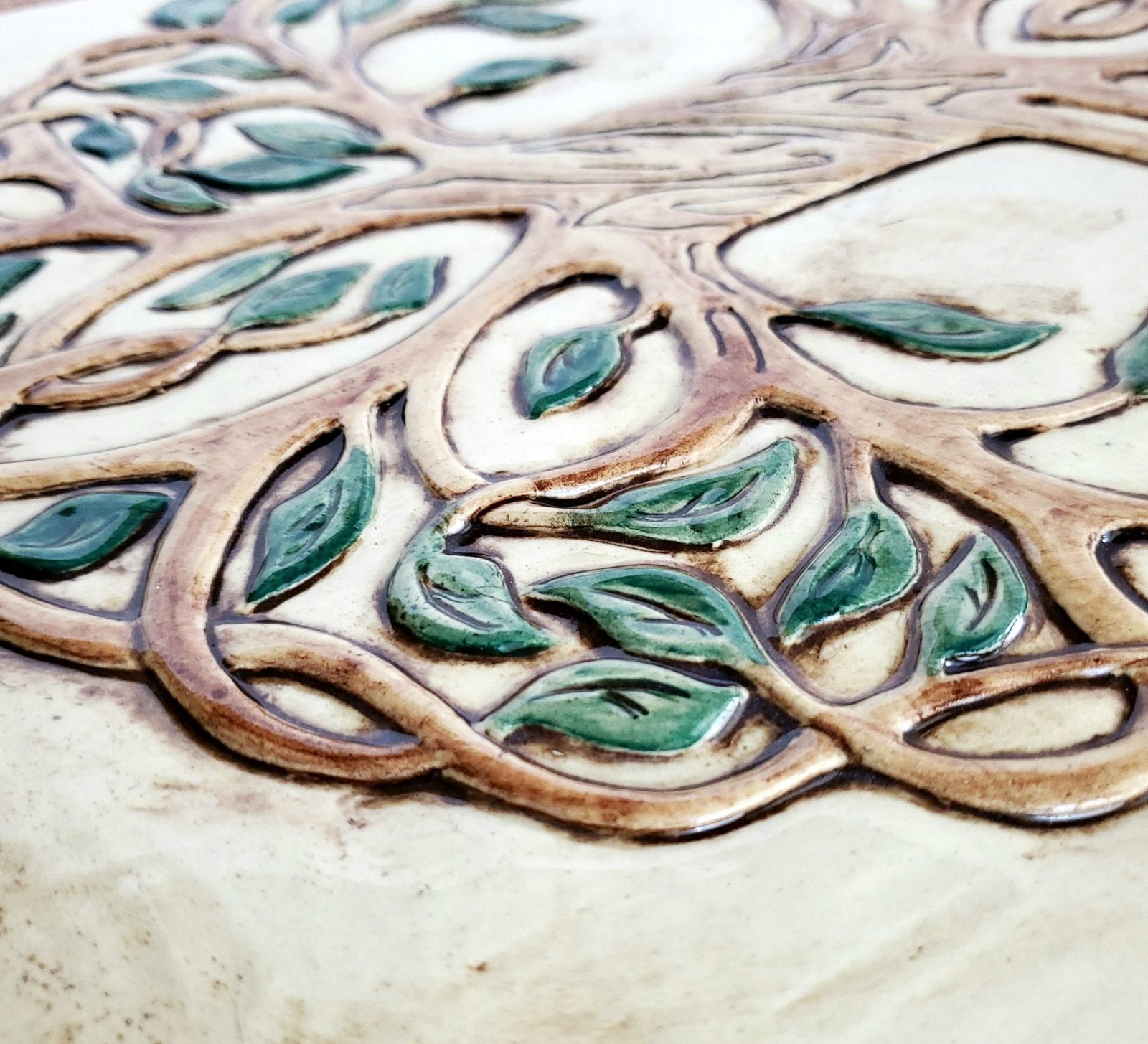 Celtic Tree of Life 12 Inch Tile - Fire Creek Clay LLC