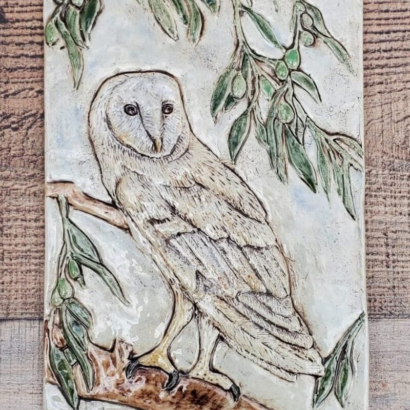 Barn Owl Mate 6 x 8 Inch Ceramic Tile