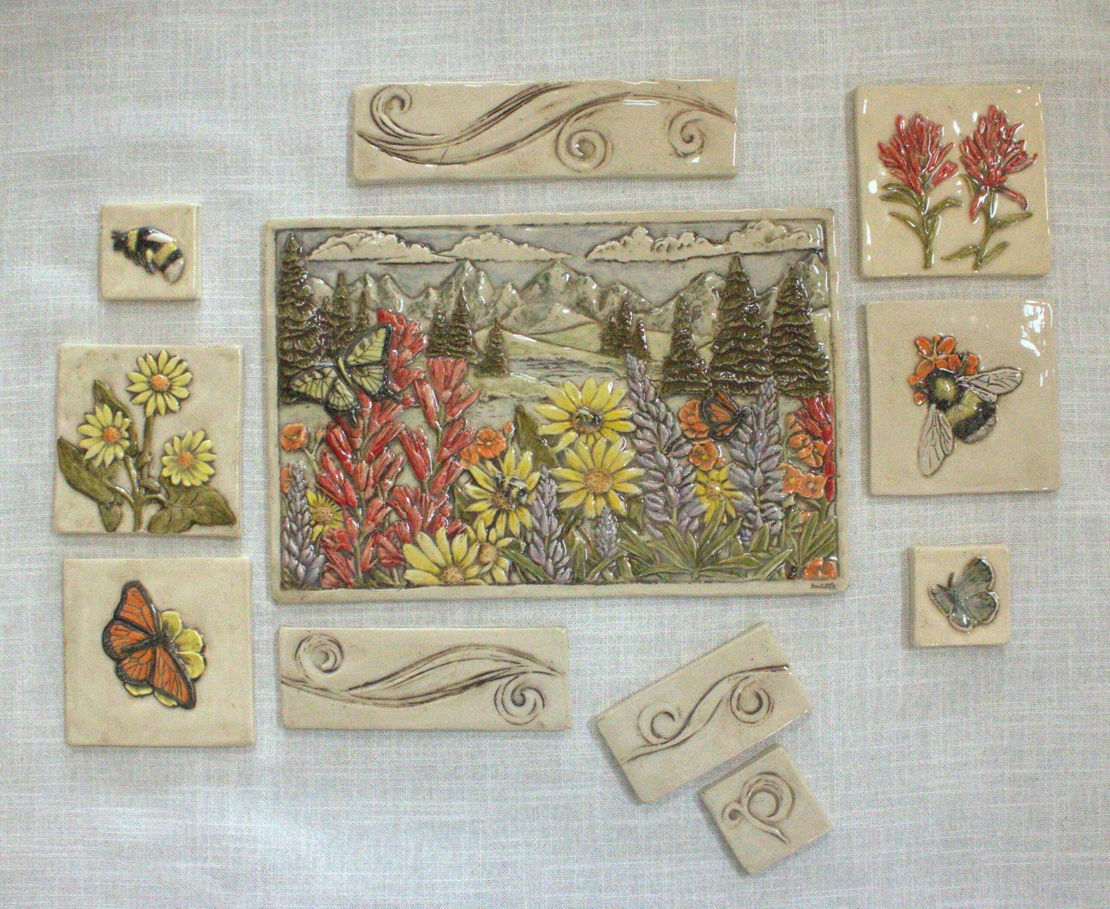 Overview photo of the entire Meadow Bloom collection