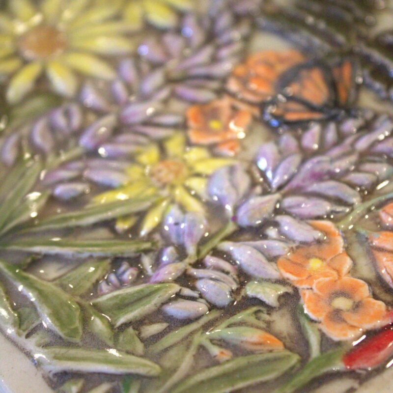 Meadow Bloom Collection-Handmade Botanical Ceramic Tile by Fire Creek Clay